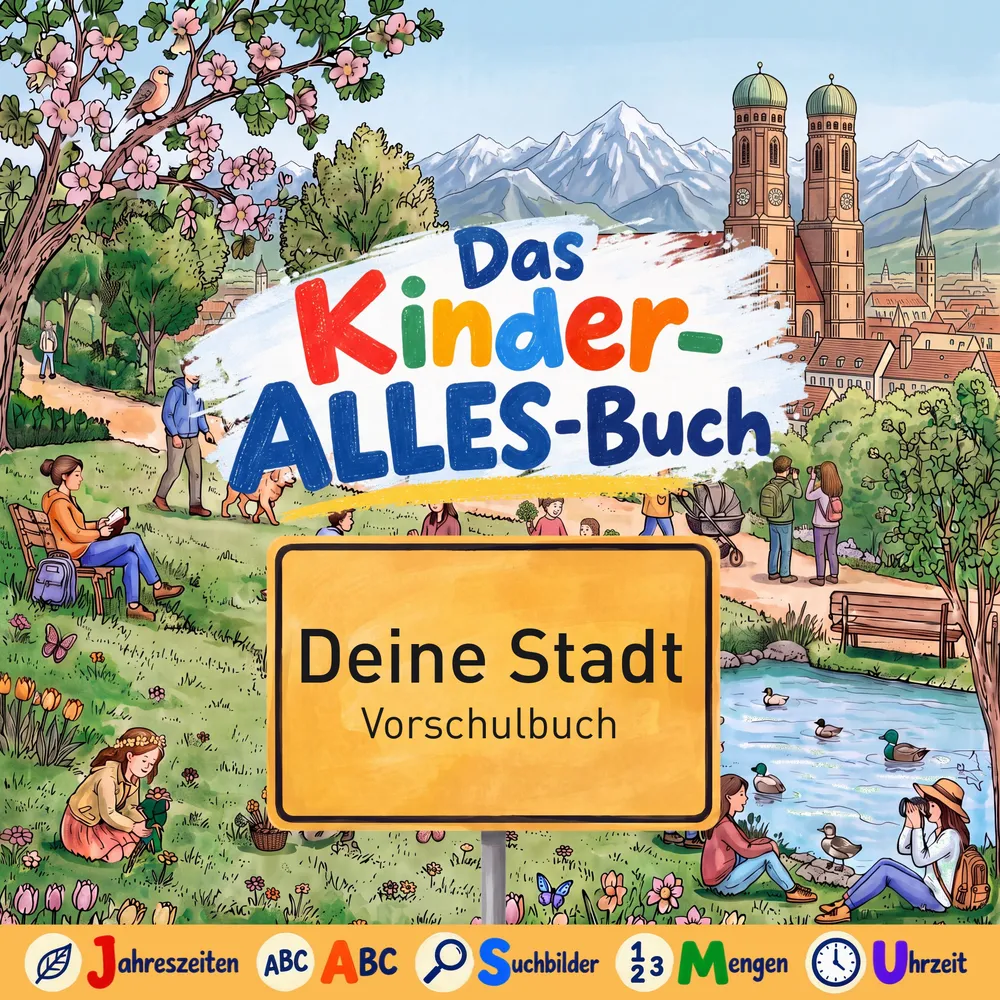 Das Kinder-ALLES-Buch – Deine Stadt: Universalcover der Buchreihe.